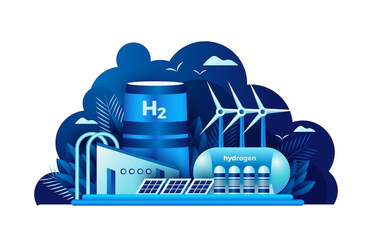 Vector gratuito ilustración de gradiente de hidrógeno