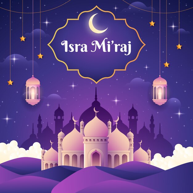 Ilustración del gradiente isra miraj