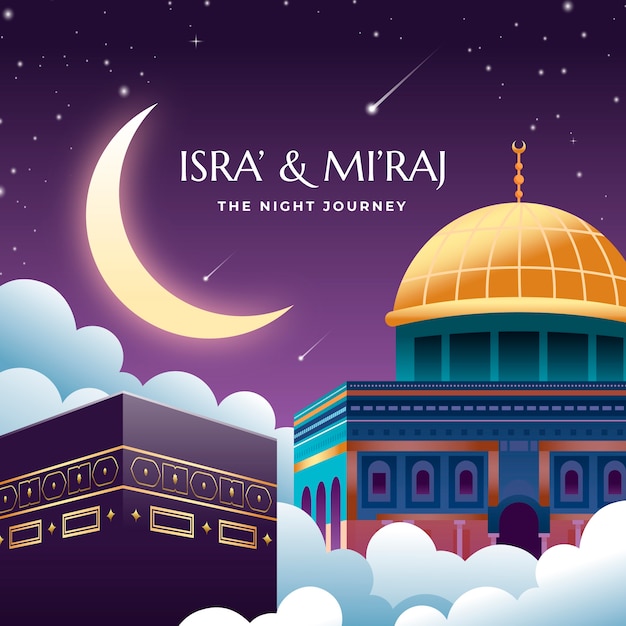 Ilustración del gradiente isra miraj