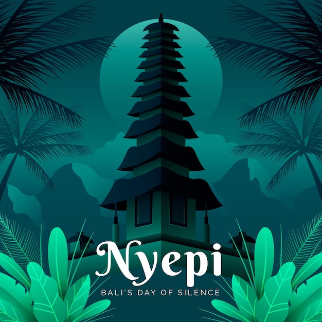 Ilustración de gradiente nyepi