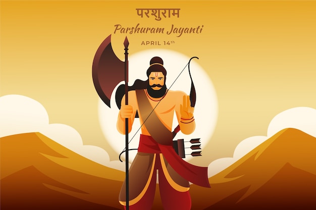 Ilustración de gradiente parshuram jayanti