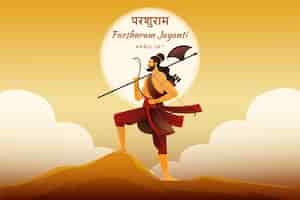 Vector gratuito ilustración de gradiente parshuram jayanti