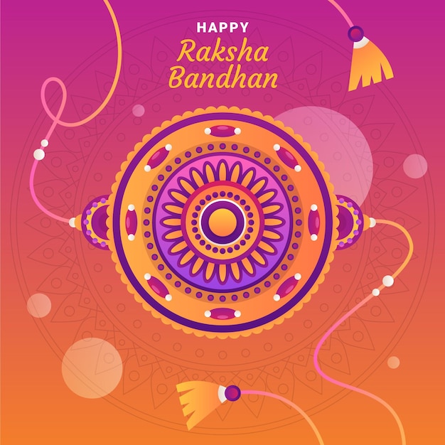 Ilustración de gradiente raksha bandhan