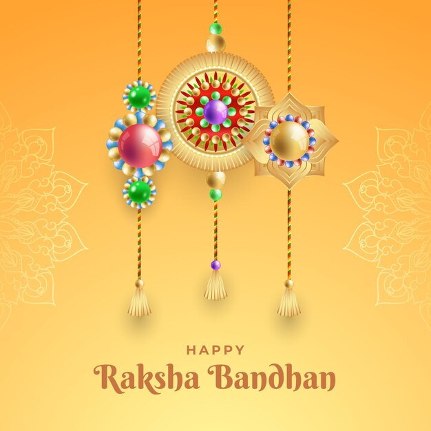 Ilustración de gradiente raksha bandhan