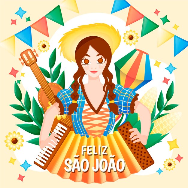 Ilustración de gradiente de sao joao