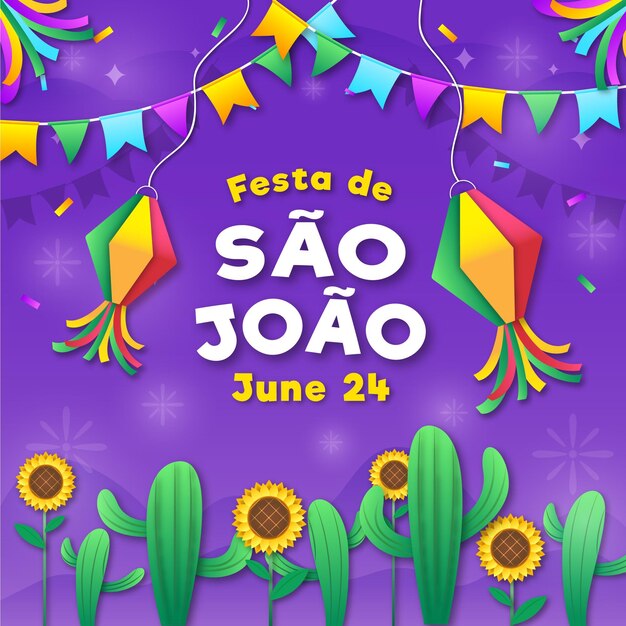 Ilustración de gradiente de sao joao