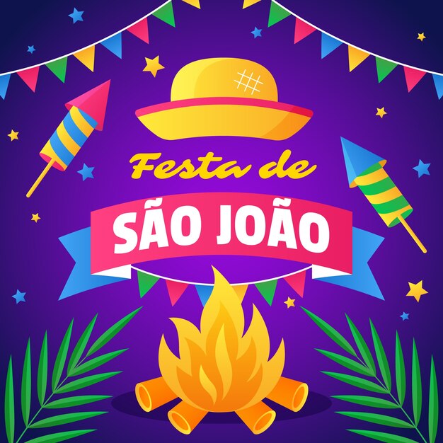 Ilustración de gradiente de sao joao