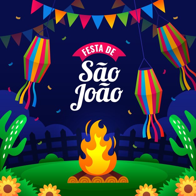Ilustración de gradiente de sao joao