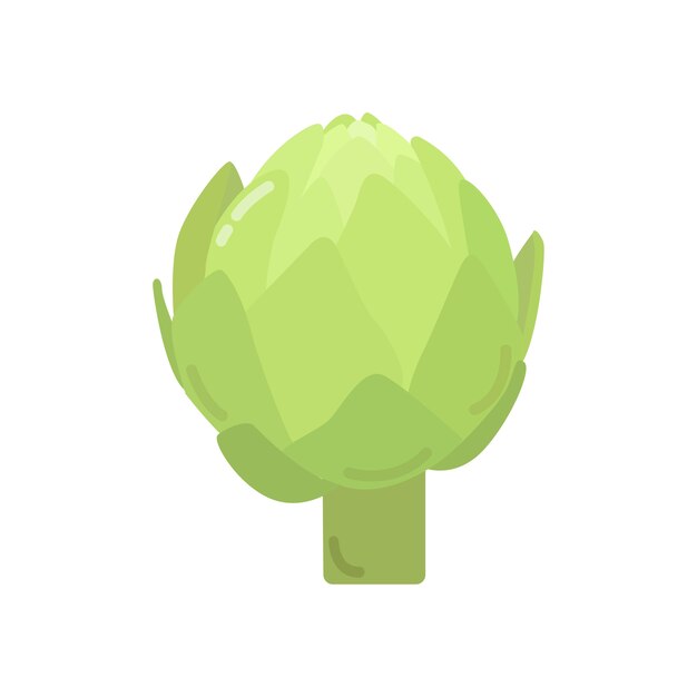 Ilustración gráfica de alcachofa verde saludable