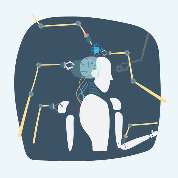 Ilustración del gráfico de vector de robot
