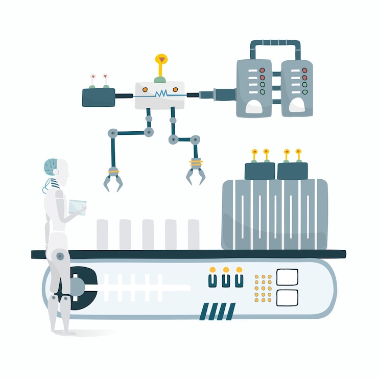 Vector gratuito ilustración del gráfico vectorial del robot