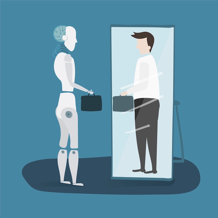 Vector gratuito ilustración del gráfico vectorial del robot