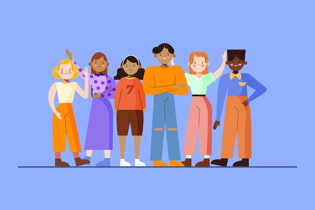 Ilustración del grupo de personas