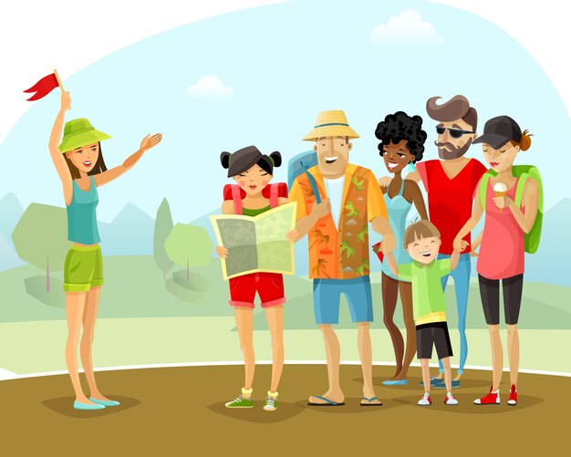 Ilustración de la guía de vacaciones