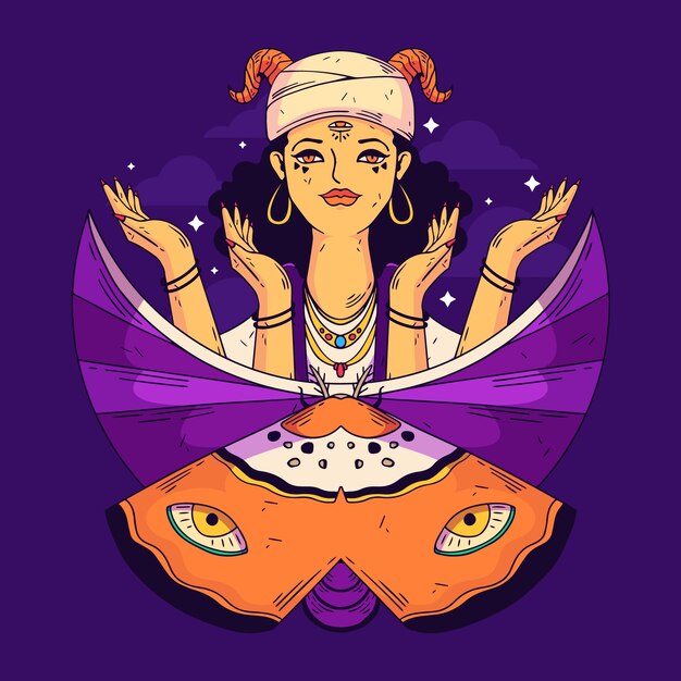 Ilustración de halloween de diseño plano