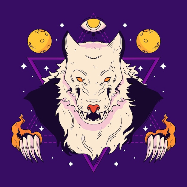 Ilustración de halloween de diseño plano