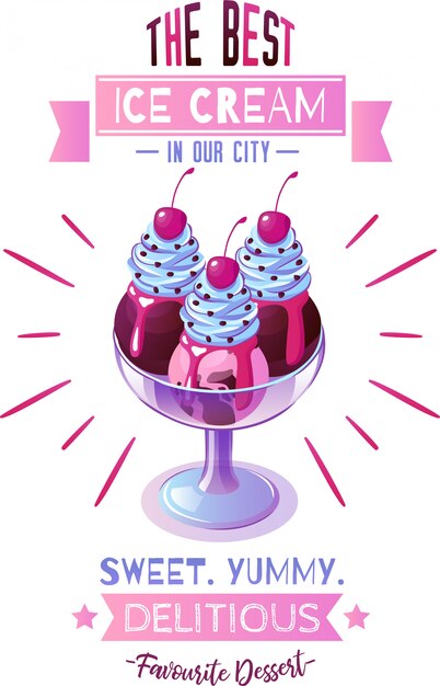 Ilustración de helado