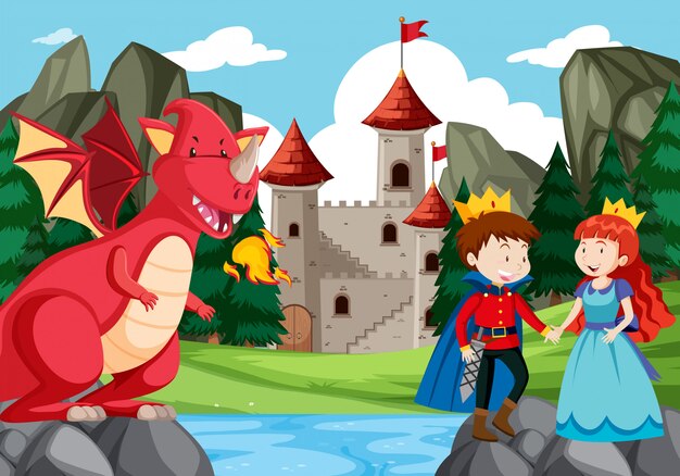 Una ilustración de historia de fantasía.