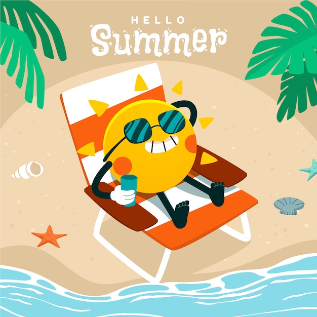 Ilustración de hola verano