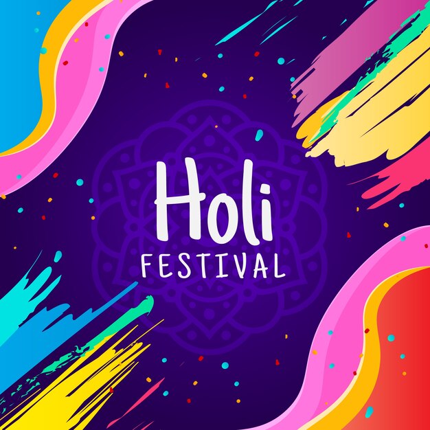 Ilustración de holi degradado