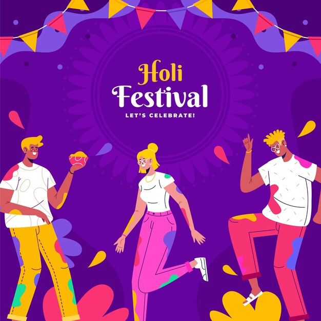 Ilustración holi plana