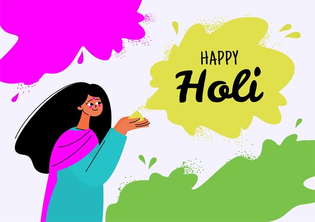 Ilustración holi plana