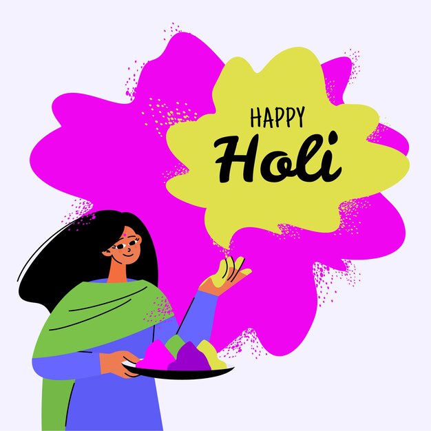 Ilustración holi plana