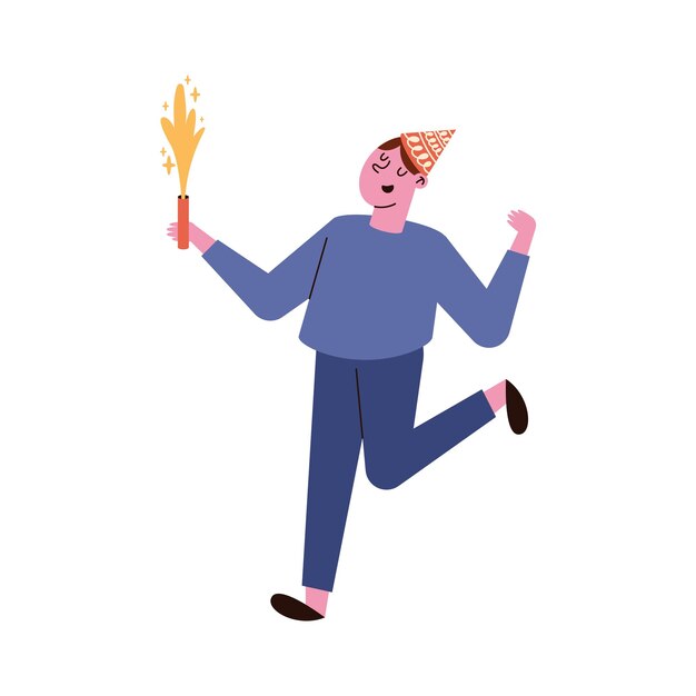 Ilustración del hombre de cumpleaños