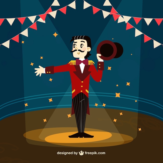 Ilustración de hombre de espectáculo de circo