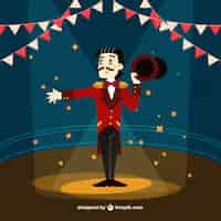 Vector gratuito ilustración de hombre de espectáculo de circo