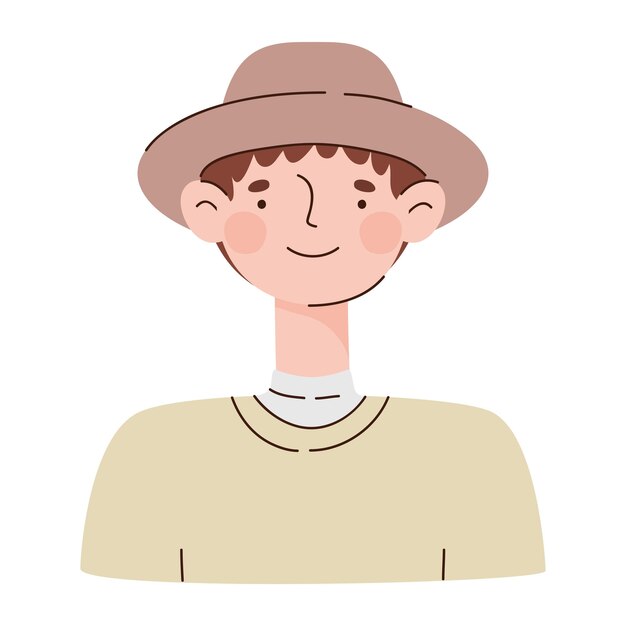 Ilustración del hombre feliz