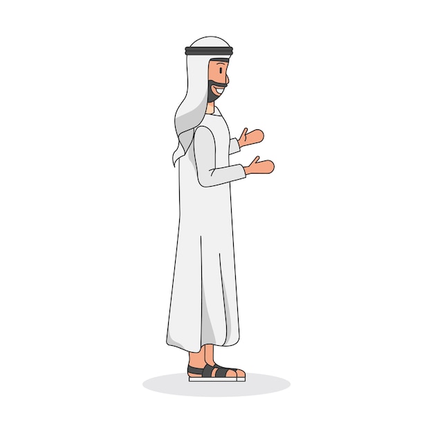 Ilustración de un hombre saudita