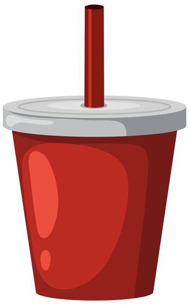 Ilustración icónica de la taza de soda roja