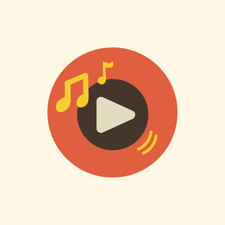 Vector gratuito ilustración del icono de la aplicación de música