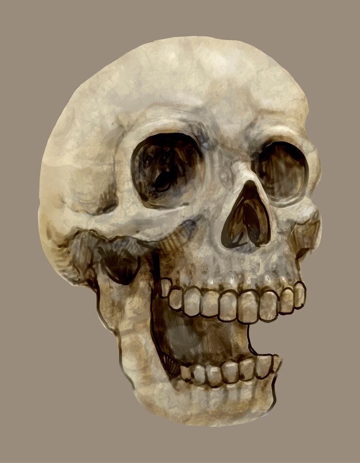 Vector gratuito ilustración de un icono de calavera para halloween