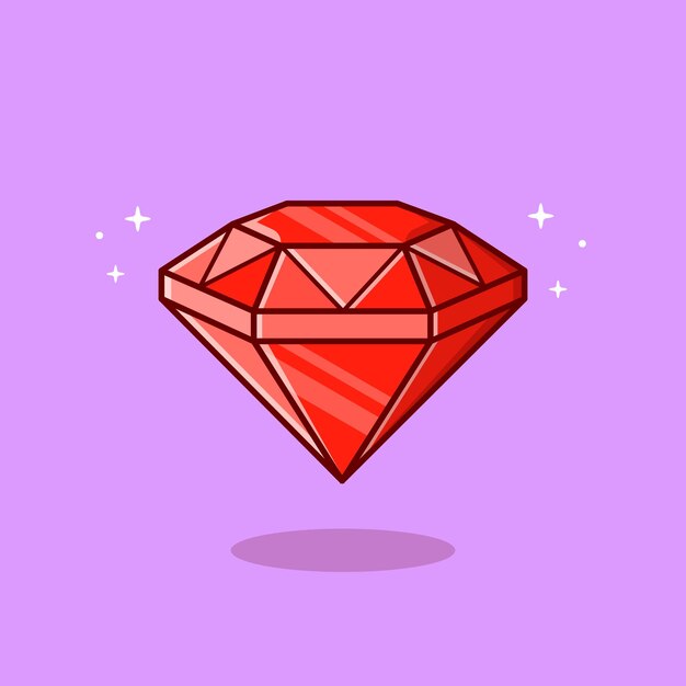 Ilustración de icono de dibujos animados de diamantes. Concepto de icono de objeto de riqueza.