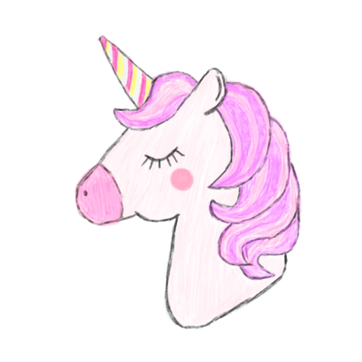 Vector gratuito ilustración del icono de unicornio dibujado a mano