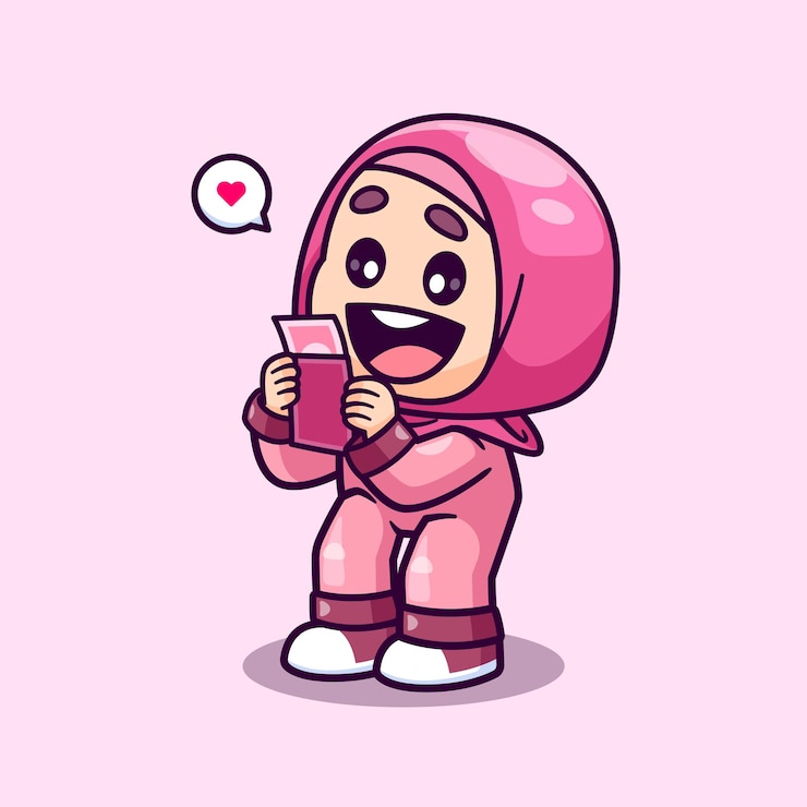 Vector gratuito ilustración de icono vectorial de dibujos animados de una niña linda que sostiene dinero. icono de gente festiva aislado. vector plano.