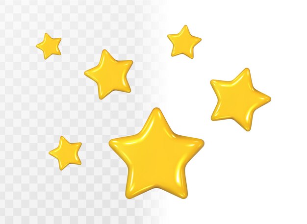 Ilustración de icono vectorial realista Patrón sin costuras Estilo de dibujos animados amarillo Estrellas brillantes en b blanco