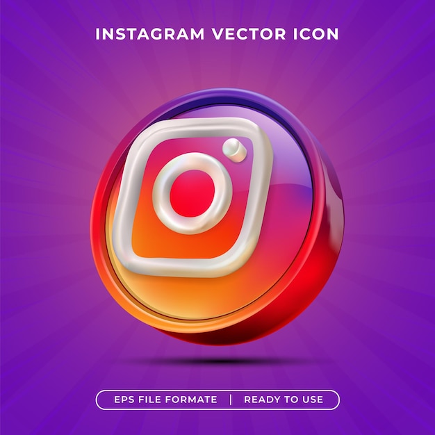 Ilustración del icono vectorial de las redes sociales de Instagram