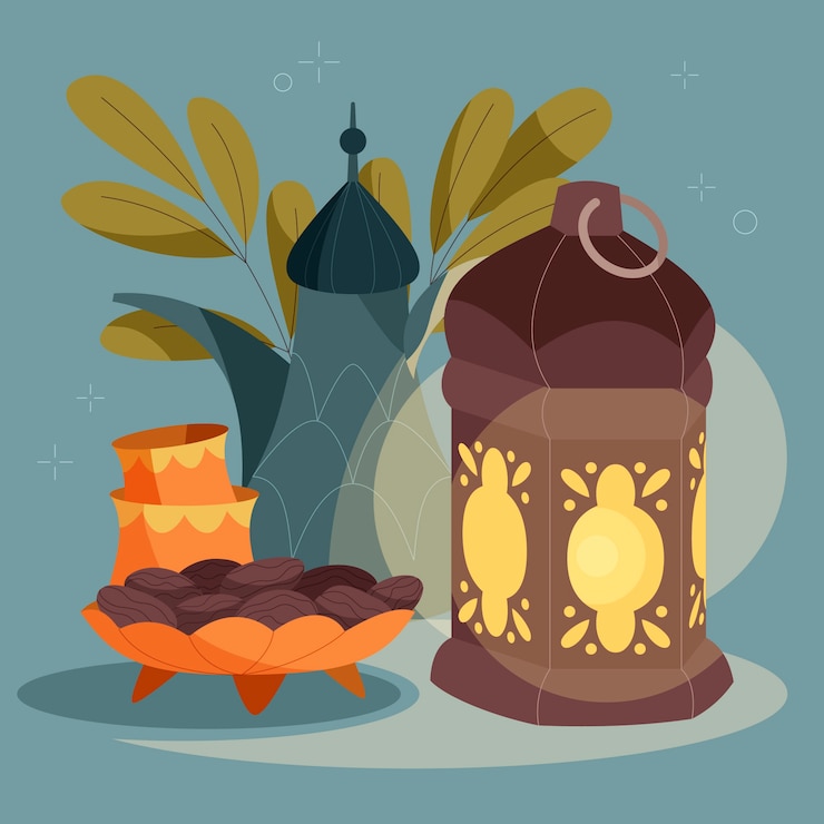 Vector gratuito ilustración del iftar plano