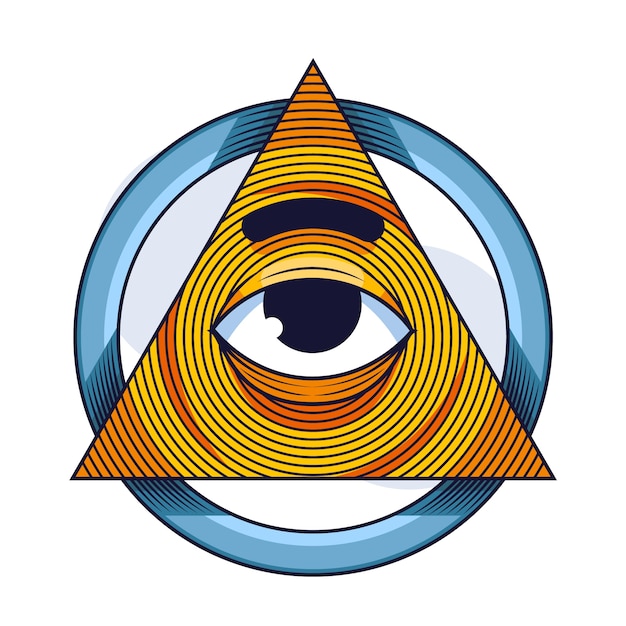 Vector gratuito ilustración de illuminati dibujada a mano