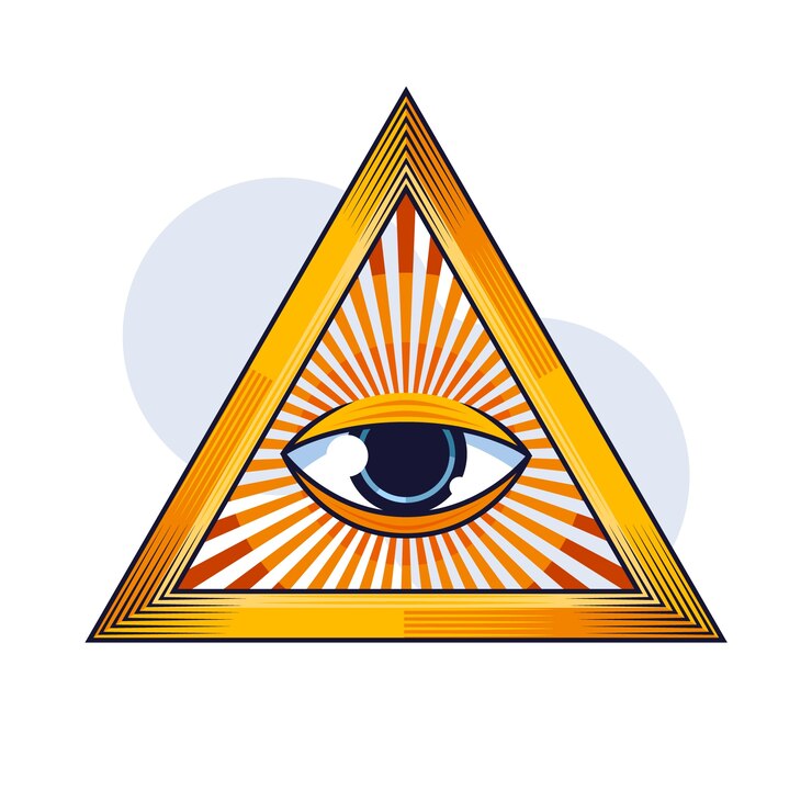 Vector gratuito ilustración de illuminati dibujada a mano