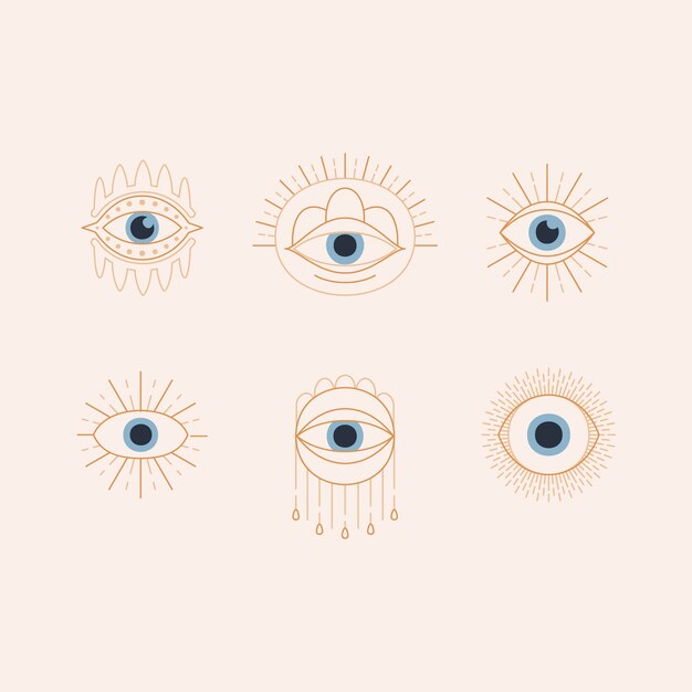 Ilustración de illuminati dibujada a mano