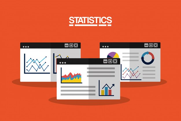 Ilustración de imagen de negocio de datos de estadísticas
