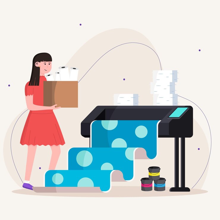 Vector gratuito ilustración de la industria de la impresión