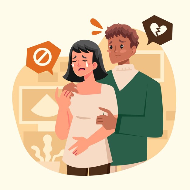 Ilustración de infertilidad de diseño plano dibujado a mano