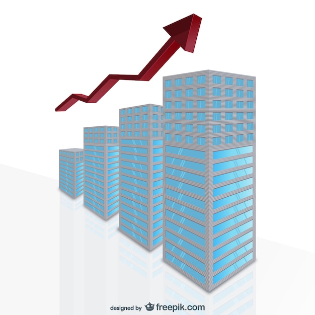 Ilustración infográfica de edificios