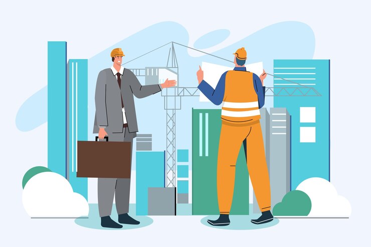 Vector gratuito ilustración de ingeniería y construcción