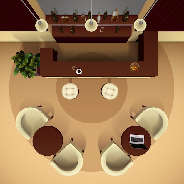 Ilustración interior del pasillo